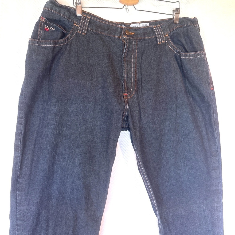 Lapco FR Flame Resistant Work Jeans Mens 42x36 Indigo Blue Denim NFPA 2112 70E - Picture 3 of 10